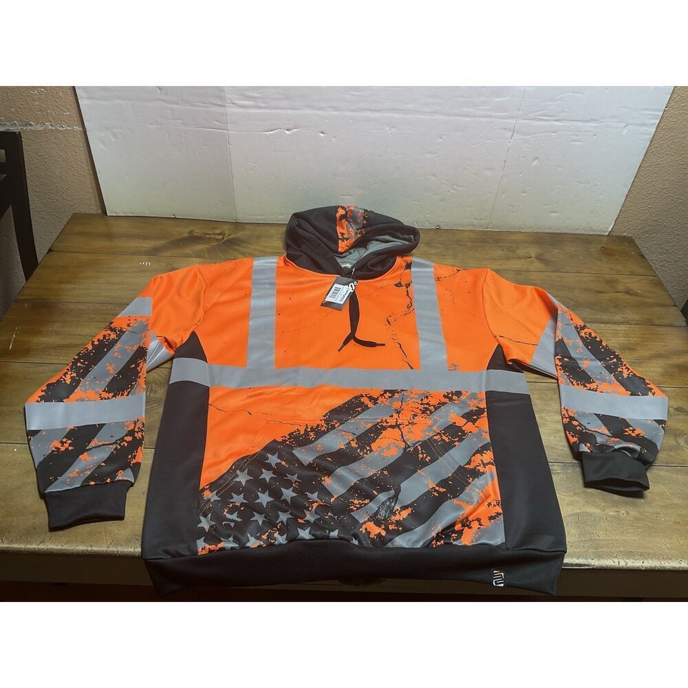 SafetyShirtz SS360 American Grit Hoody Orange - Size XL - Class 3 - Level 3